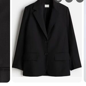 H&M Black Blazer Single-Breasted Suit Jacket